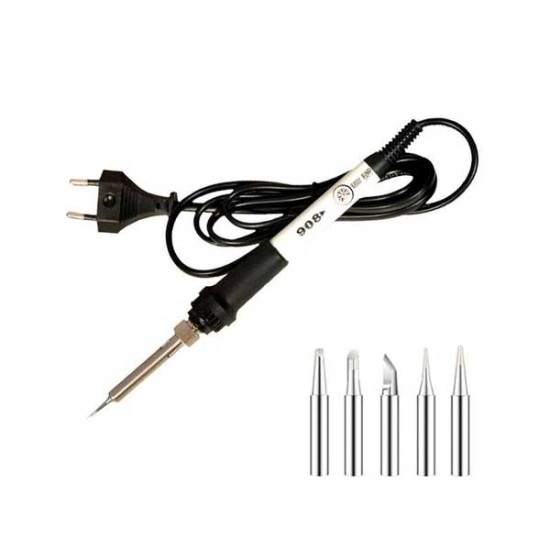 60W Tempreture Adjustable Soldering Iron With Set Of 5Pcs Bit / Tip