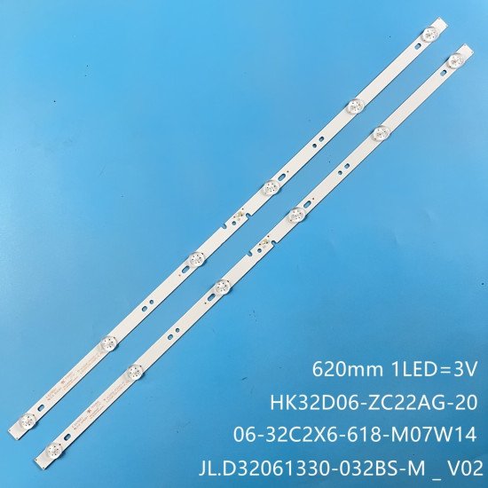 LED Backlight Strip for Haier 32 Inch TV (LE32B900M) - 6 LEDs 3V JL.D32061330-032BS-M_V02 (2-Piece Set)