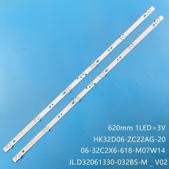 LED Backlight Strip for Haier 32 Inch TV (LE32B900M) - 6 LEDs 3V JL.D32061330-032BS-M_V02 (2-Piece Set)