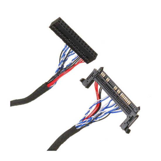 LVDS Cable 30 Pin, 1-Ch 8-Bit black Connector (Left Supply)